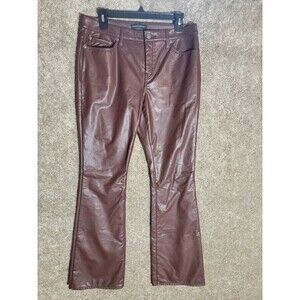 Banana Republic Women's Size 10 Faux Leather, Boot Cut Fit, Brown Pants